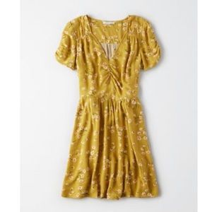 American Eagle floral print ruched dress Size XXL